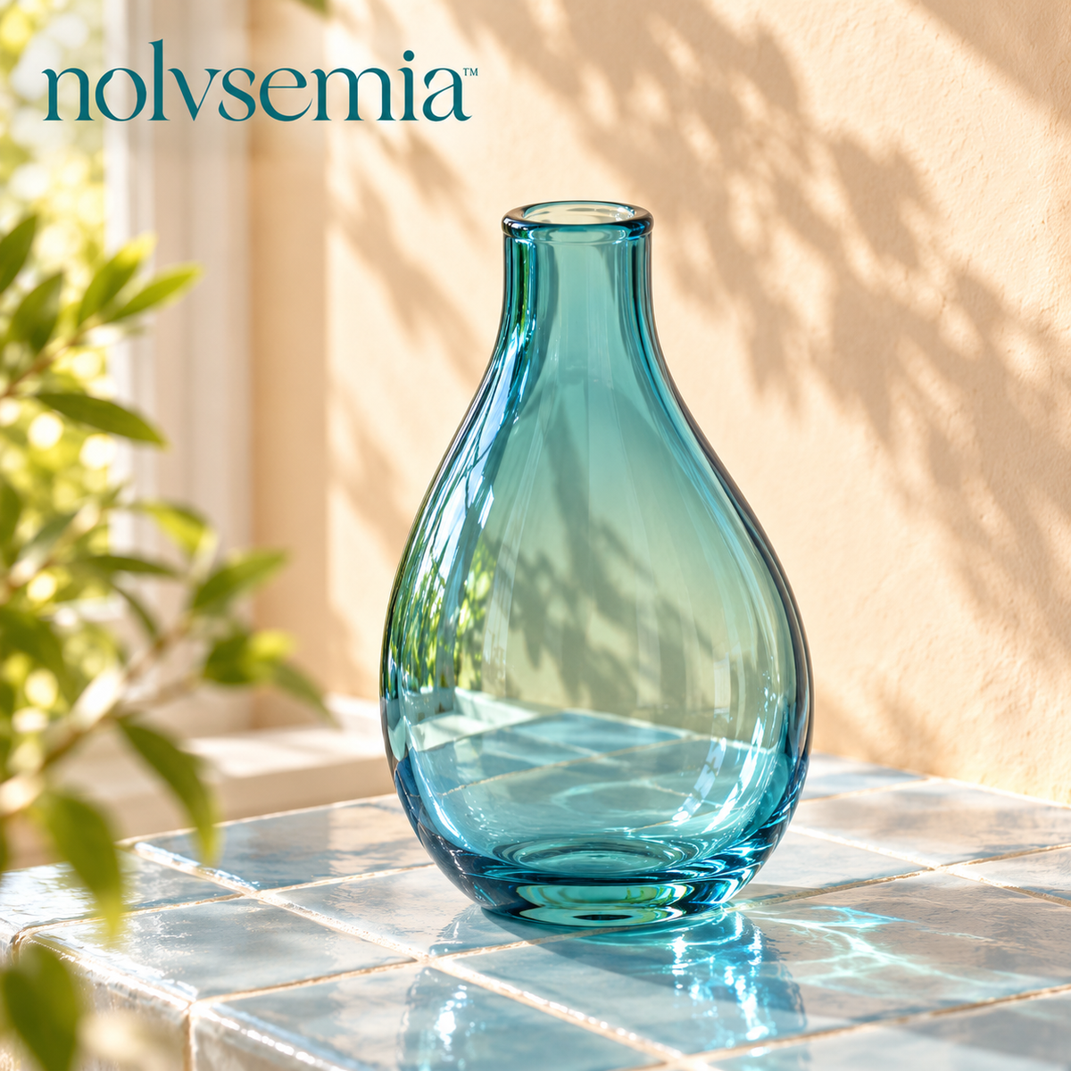 nolvsemia™ Dewdrop Colored Glass Bud Vase — Small Single-Stem Flower Vase for Shelf, Nightstand & Table Decor
