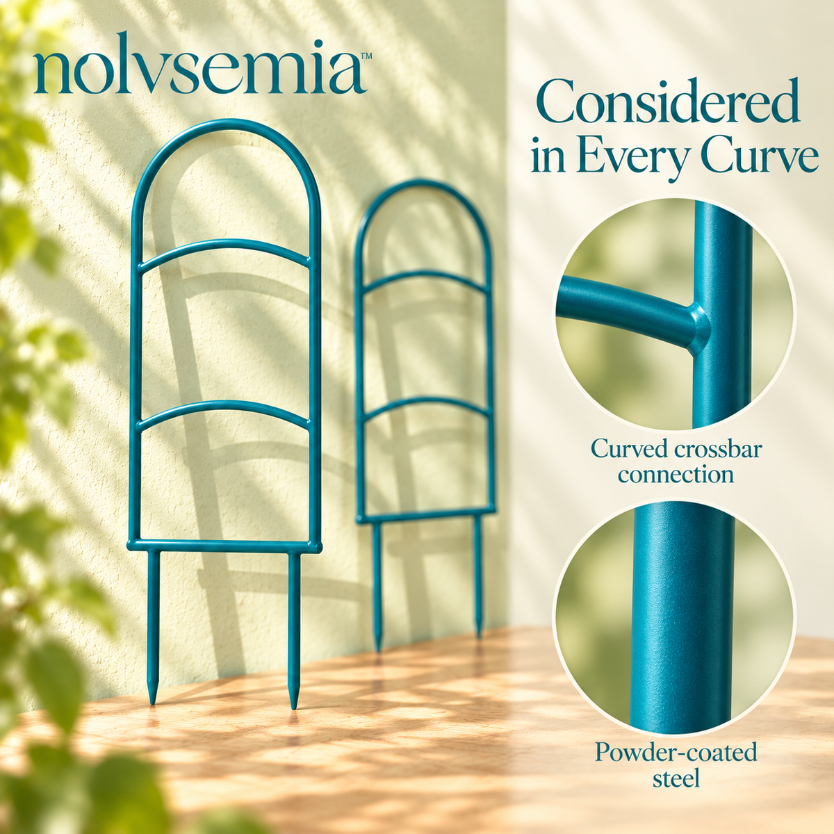 nolvsemia™ Garden Window Indoor Plant Trellis Set — 2 Decorative Metal Supports for Hoya, Pothos & Small Climbing Plants