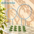 nolvsemia™ Orbit Ring Plant Trellis Set — 2 Round Metal Supports for Indoor Hoya & Vining Houseplants