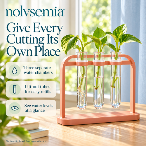 nolvsemia™ Garden Arch Plant Propagation Station — 3 Removable Glass Tubes with Metal Stand for Indoor Cuttings